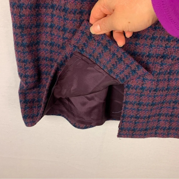 Vintage Pendleton Purple Plaid Classic Wool Skirt - Picture 5 of 5